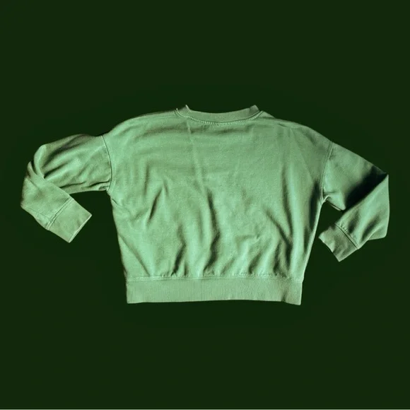 Calvin Klein Performance Green Cropped Crewneck Sweater Women’s Medium - Picture 4 of 4